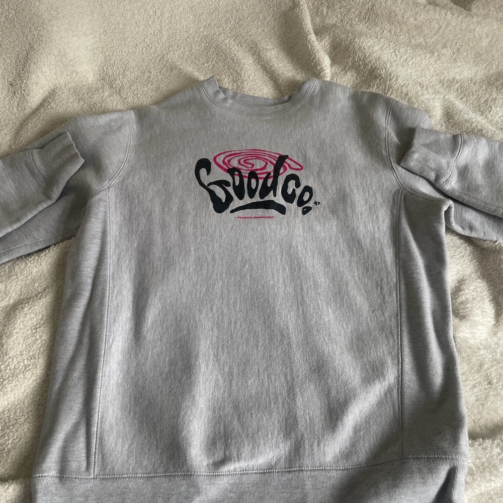 Urban Outfitters Gray Sweatshirt with Pink and Black Graphic